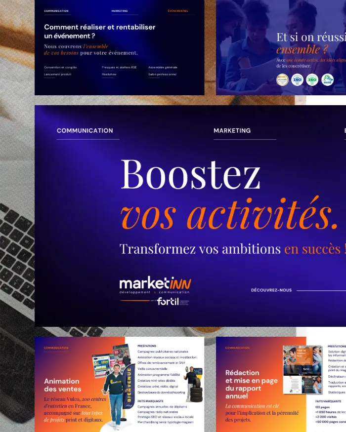 Plaquette digitale de présentation Marketinn - Design graphique corporate