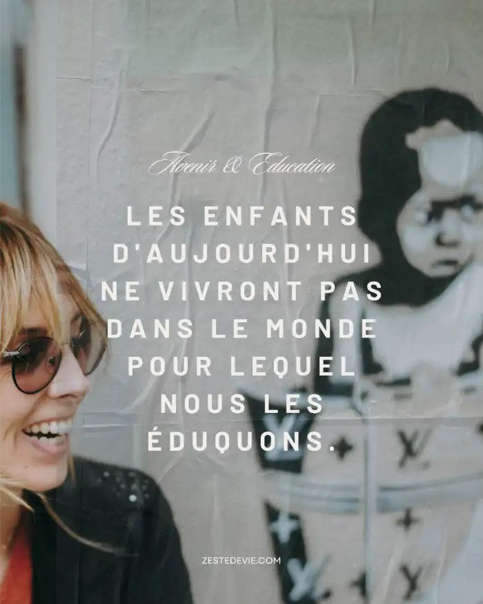 Illustration article sur l'éducation des enfants et le monde de demain